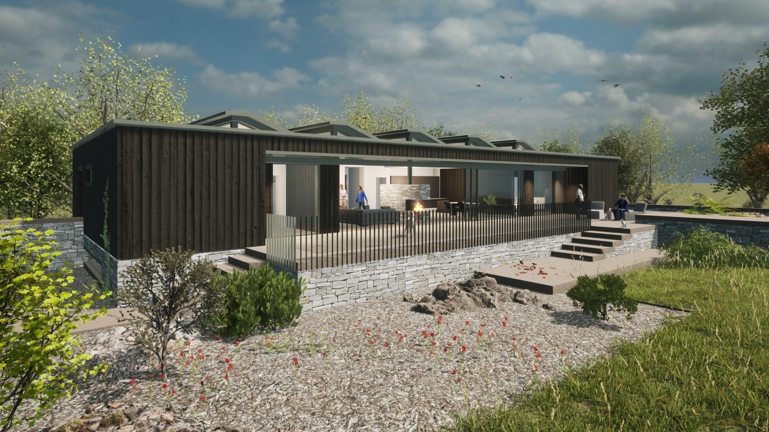 Architects' illustration of contemporary house design